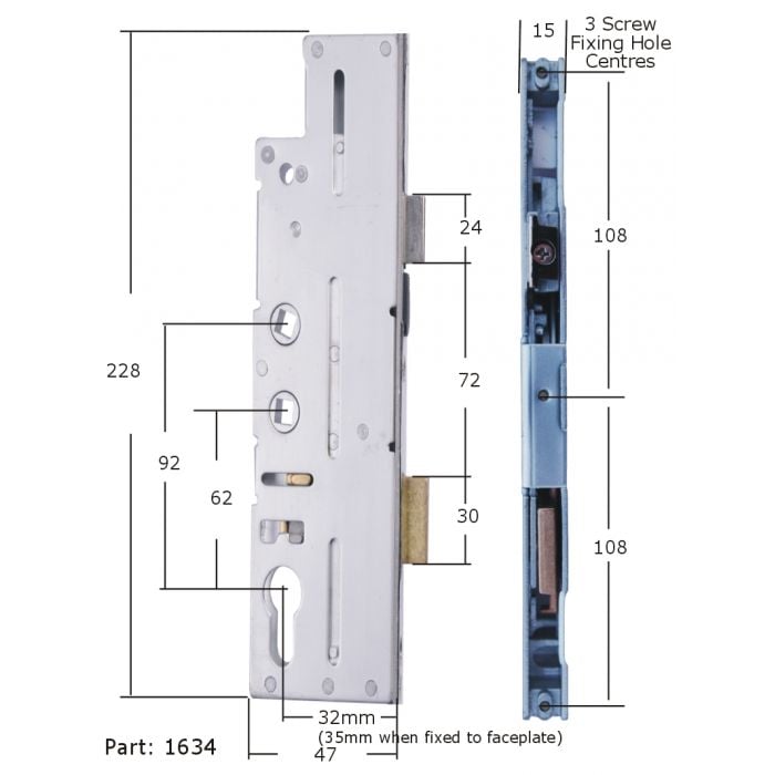 FULLEX Crimebeater Lever Operated Latch & Deadbolt