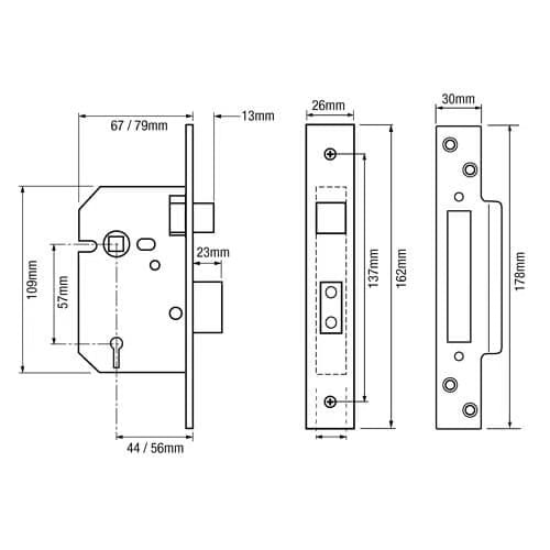 ERA Fortress British Standard 3621:2007 Mortice Sashlock