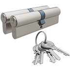 2 Pack Smith & Locke 1 Star 6-Pin Euro Double Cylinder Locks 50-50 (100mm) Satin Nickel