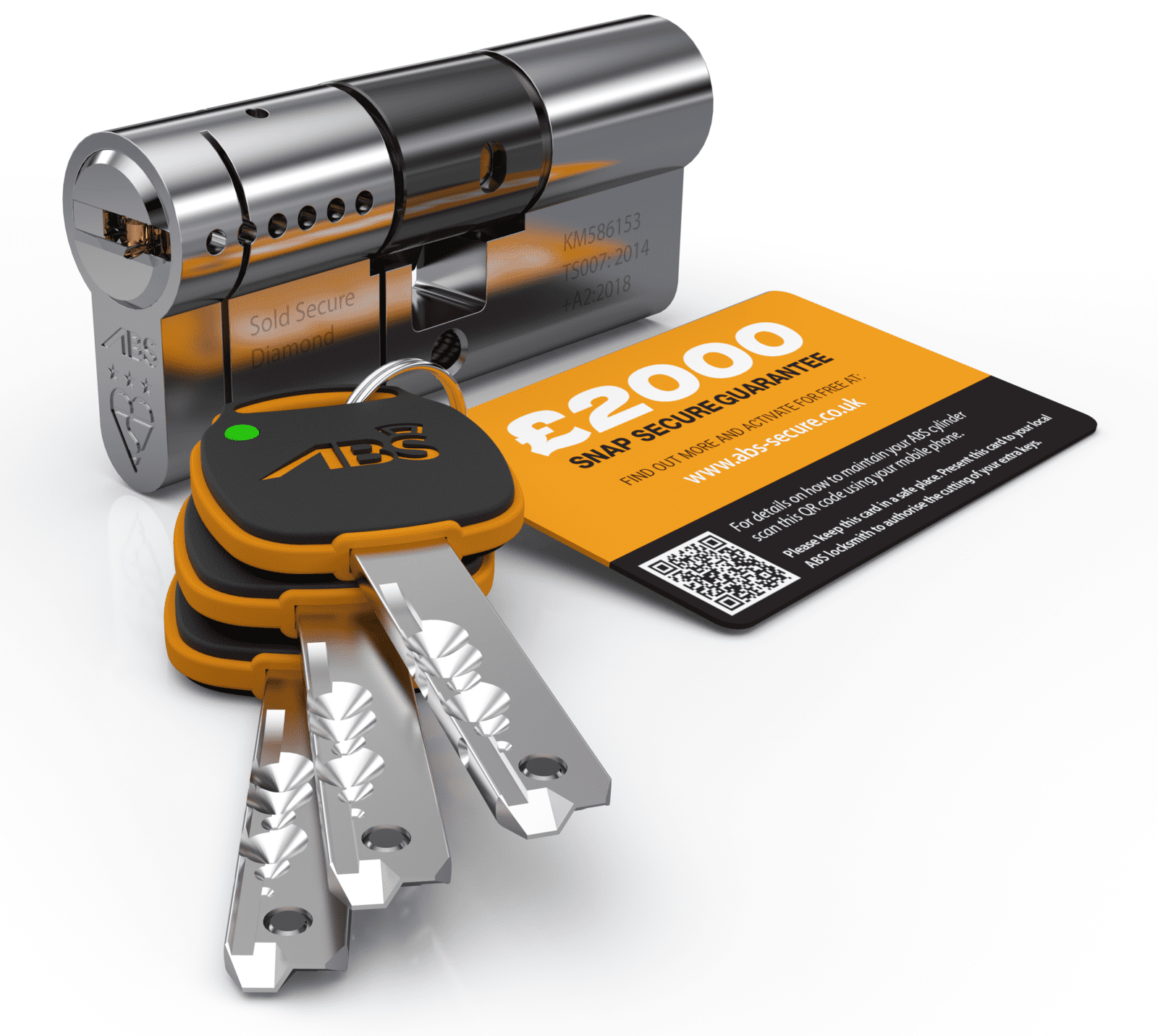 ABS Master, TS007 3 Star & Sold Secure Diamond Grade Euro Cylinder Lock