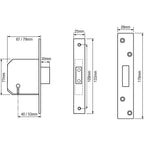 (Ex Chubb) Union 3G114E British Standard 5 Lever Mortice Deadlock