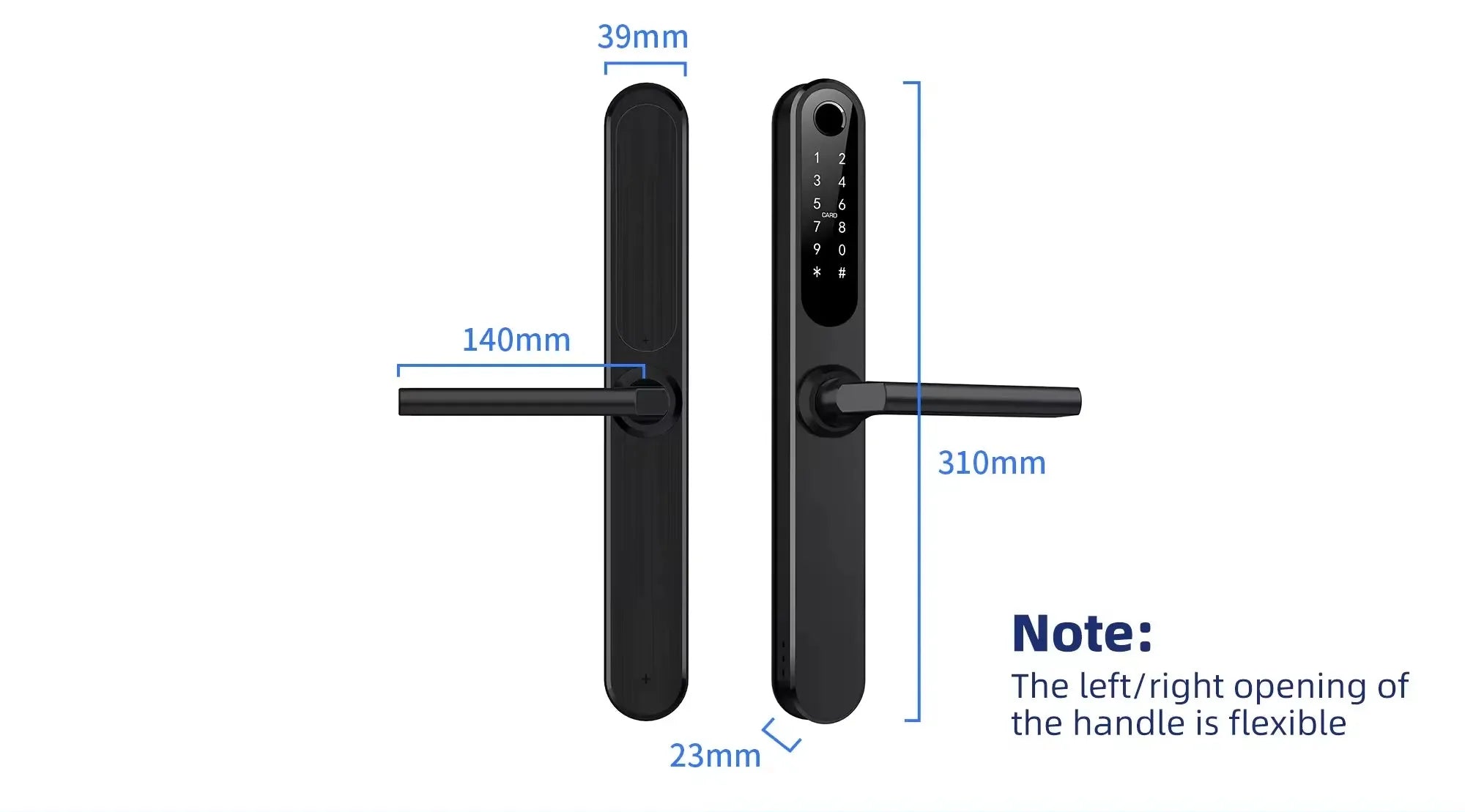 EA 215 Slim Line Smart Digital Lock for UPVC, Composite, Wooden & Aluminium Doors