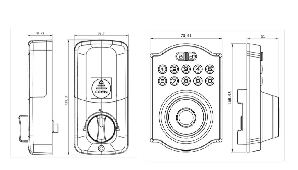 EA 232 Digital Lock Deadbolt