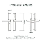 EA 240 Hotel Digital Smart Lock with Motorised Sash Lock - EN 1634 Fireproof Certification