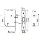 Yale PM322 3 Lever Mortice Deadlock