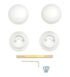 Porcelain Mortice Knobs 60mm Pair White
