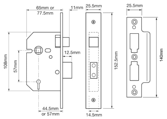 UNION 2201 5 Lever Sashlock