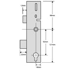 ERA Saracen Lever Operated Latch & Thin Deadbolt Split Spindle - Centre Case