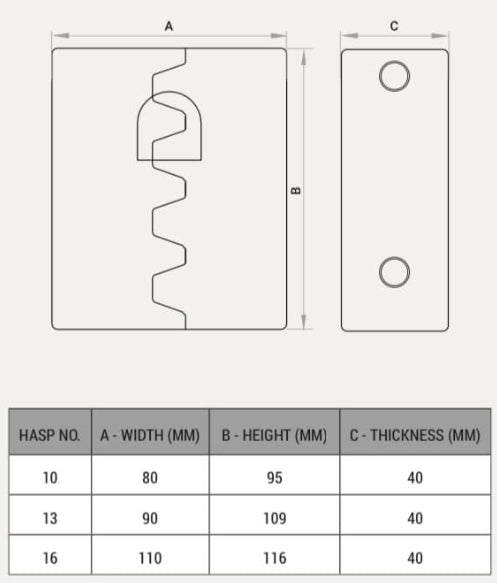ABS Master Padlock Hasp