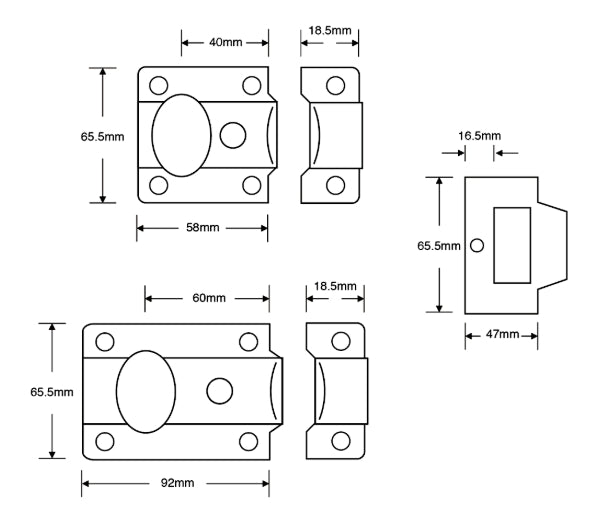 Traditional Non-Deadlocking Nightlatch