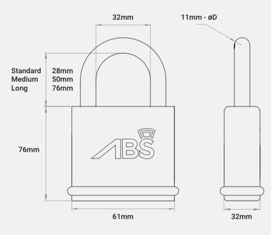 ABS Euro Profile Padlock