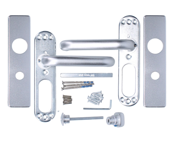 ZOO Return To Door Lever Handle Bathroom Privacy Backplate FD30/60