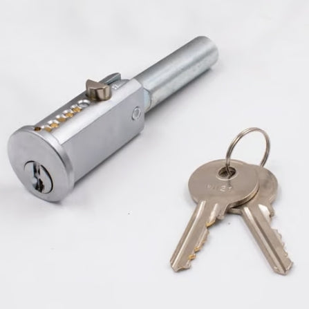 TSS Roller Shutter Bullet Lock - Round Face 24mm Diameter With Flat Sides