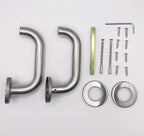 TSS Fire Rated Stainless Steel (SSS) 19mm Return To Door (Safety) Lever on Rose Furniture