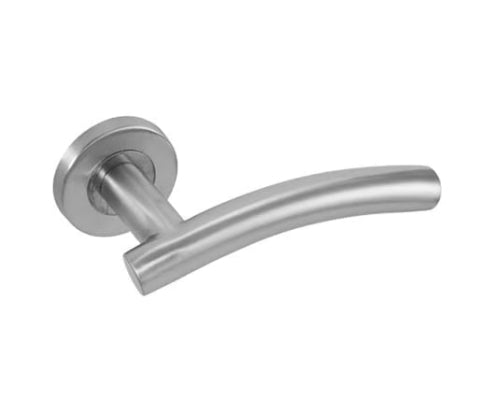 TSS Fire Rated Stainless Steel (SSS) 19mm Arched Lever On Rose Furniture