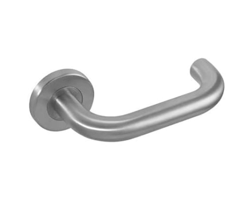 TSS Fire Rated Stainless Steel (SSS) 19mm Return To Door (Safety) Lever on Rose Furniture