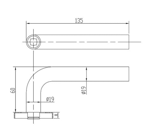 TSS Fire Rated Stainless Steel (SSS) 19mm Straight Lever On Rose Furniture