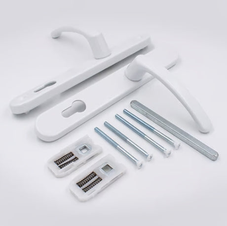 TSS Lever Lever UPVC Multipoint Door Handles - 92mm PZ Sprung 215mm Screw Centres