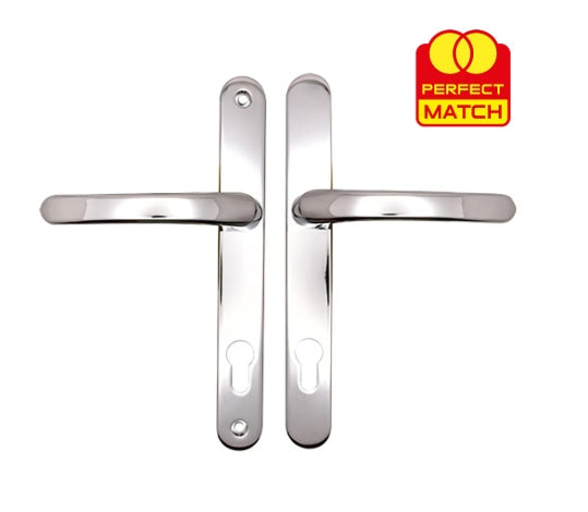 TSS Lever Lever UPVC Multipoint Door Handles - 92mm PZ Sprung 215mm Screw Centres
