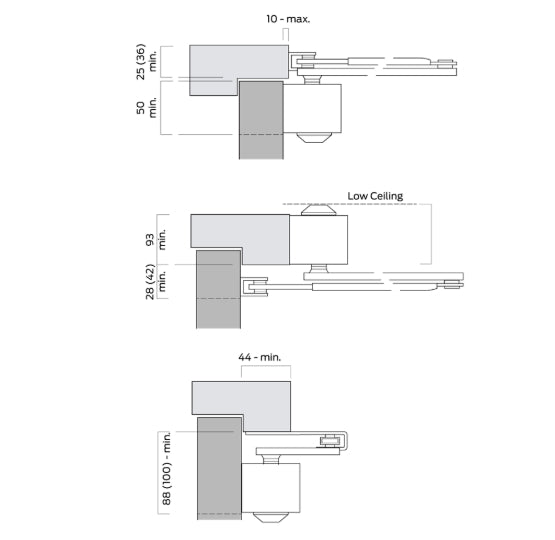 BRITON 2003 Size 3 Overhead Door Closer