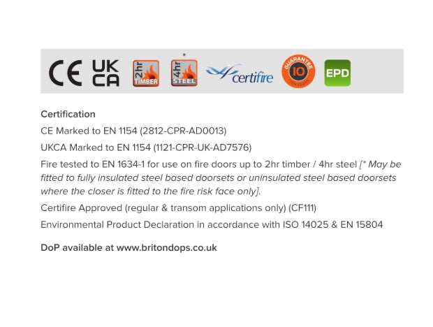 BRITON 2003 Size 3 Overhead Door Closer