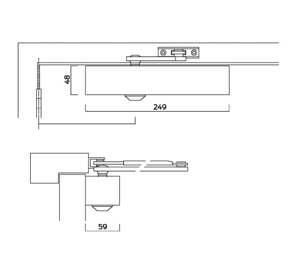 BRITON 2003 Size 3 Overhead Door Closer