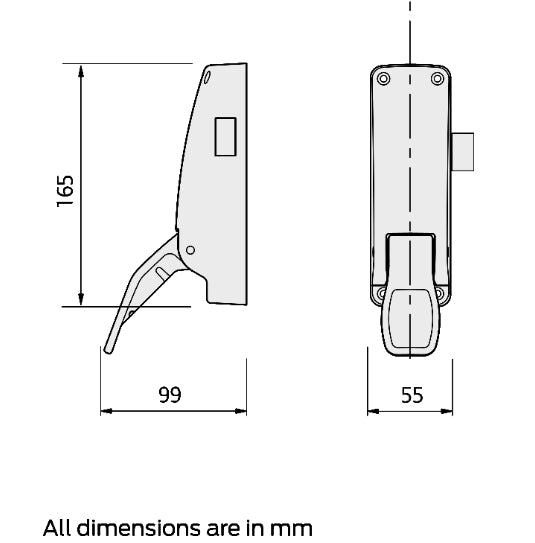 BRITON 1438E Push Pad Panic Latch