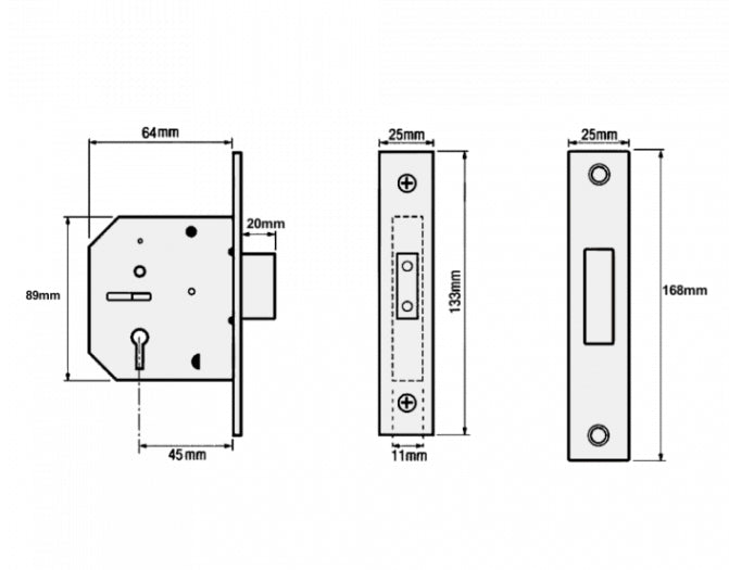 YALE PM552 5 Lever Deadlock