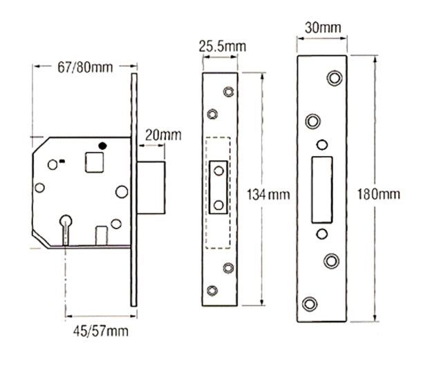 YALE PM562 5 Lever Deadlock