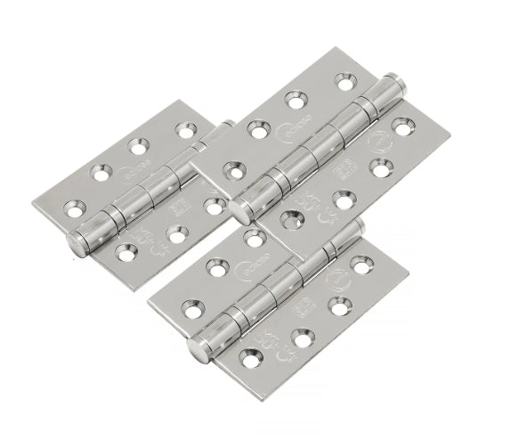 Eclipse Ball Bearing Grade 13 Butt Fire Door Hinge - 102 x 76 x 3mm - Pack of 3