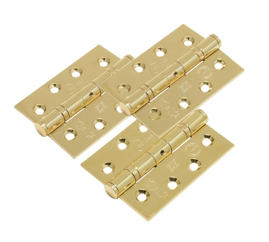 Eclipse Ball Bearing Grade 13 Butt Fire Door Hinge - 102 x 76 x 3mm - Pack of 3