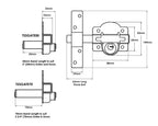 TSS Double Locking Long Throw Gate Lock