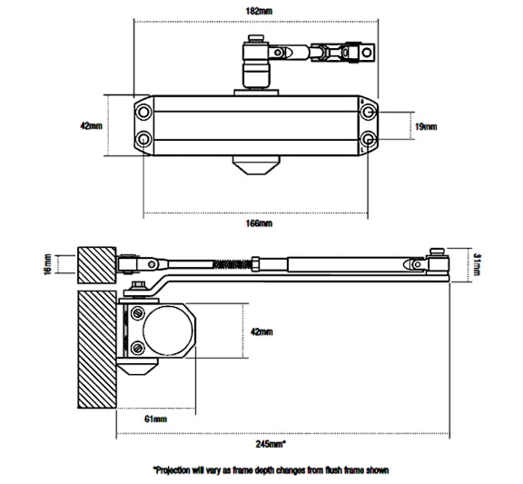 Union CE3F door closer