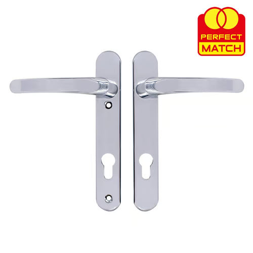 TSS Lever Lever UPVC Multipoint Door Handles - 92mm PZ Sprung 122mm Screw Centres