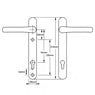 TSS Lever Lever UPVC Multipoint Door Handles - 92mm PZ Sprung 122mm Screw Centres