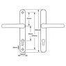 TSS Lever Lever UPVC Multipoint Door Handles - 92mm PZ Sprung 210mm Screw Centres