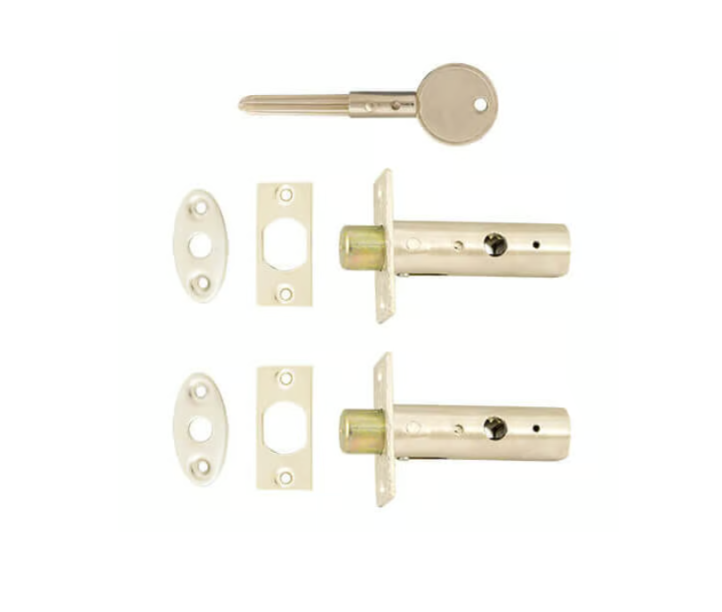 Mortice (Rack) Spline (Star) Key Door Bolts - 2 Bolts 1 Key - 32mm Backset