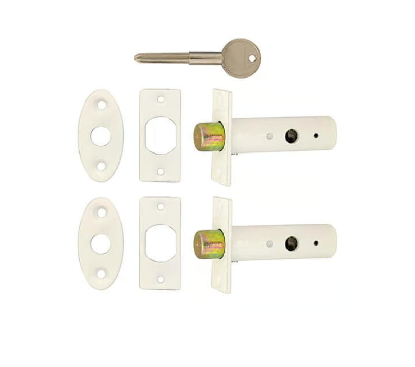 Mortice (Rack) Spline (Star) Key Door Bolts - 2 Bolts 1 Key - 32mm Backset