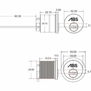 ABS Ultimate Series – Screw-In Rim Cylinder