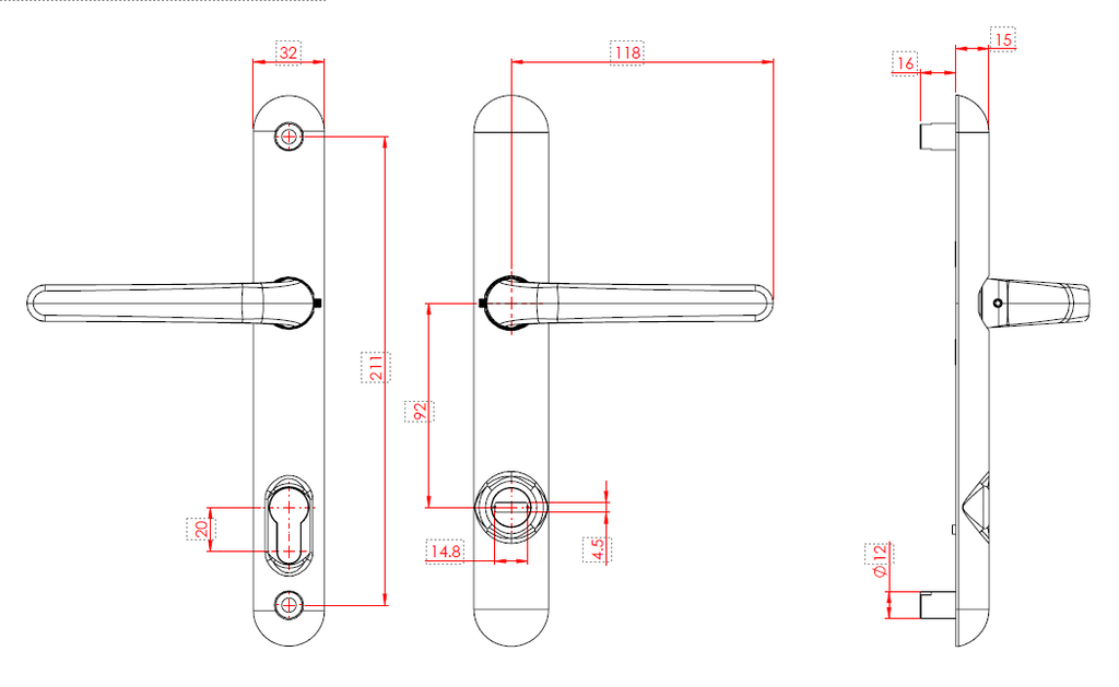 Ultion 2* Door Handle