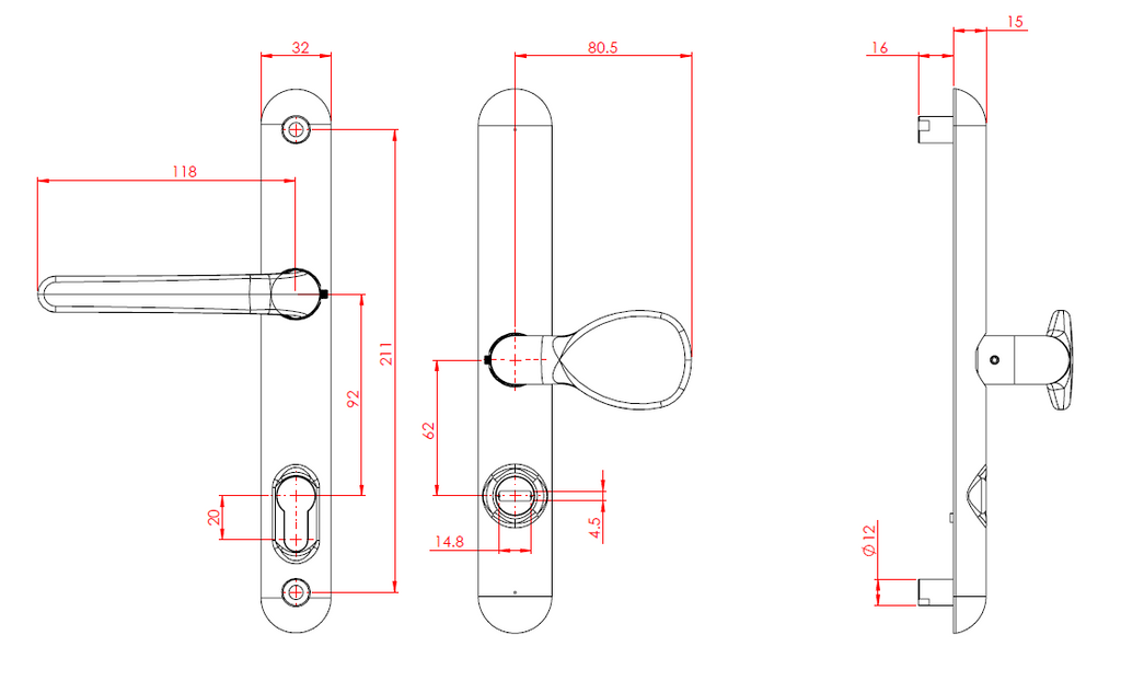 Ultion 2* Door Handle
