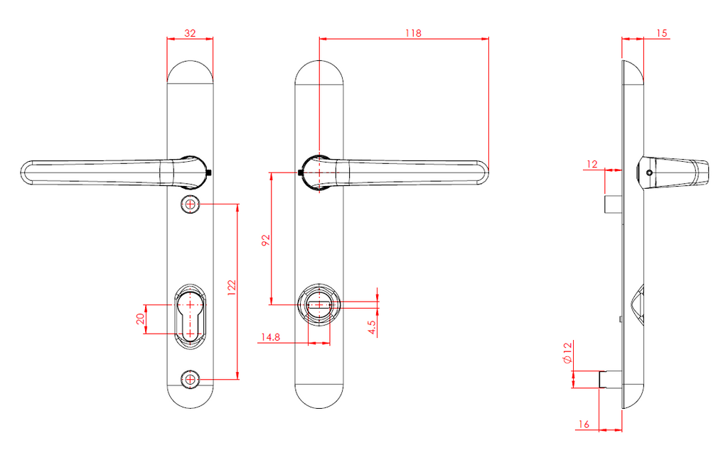 Ultion 2* Door Handle