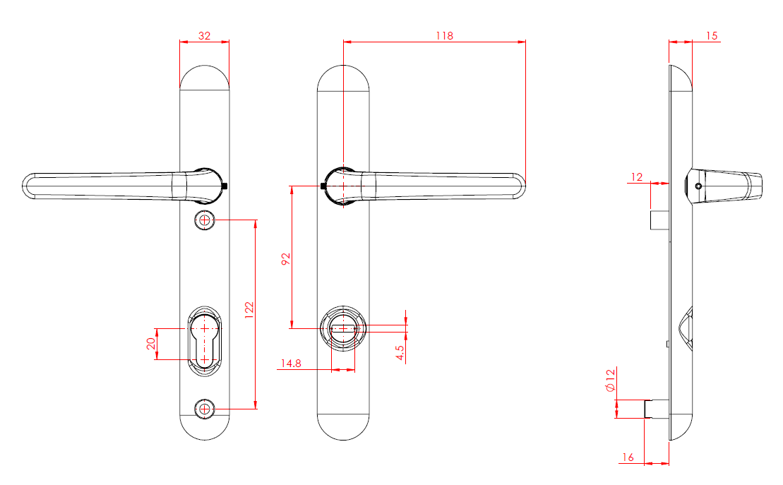 Ultion 2* Door Handle